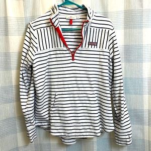 Vineyard Vines Navy and White Striped Sweater